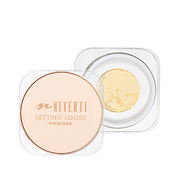Пудра для обличчя розсипчаста Neverti Setting Loose Powder Luminous Finish 004 Banana/Банановий