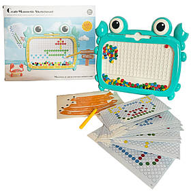 Магнітна мозаїка 116 елементів синя магнітний олівець картки-зразки дошка-краб наліпки 29*3.5*30см (YX 30)