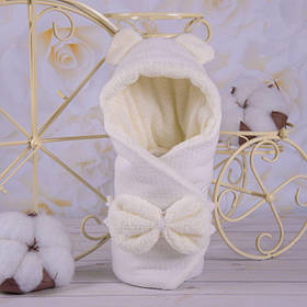 Конверт-ковдра "Зефірчик" Зима капітон 80*80 см Betis Молочний