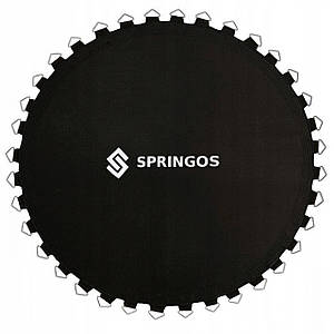 Стрибкове полотно (мат) для батута Springos 12FT 366 см (72 пружини) Black Poland