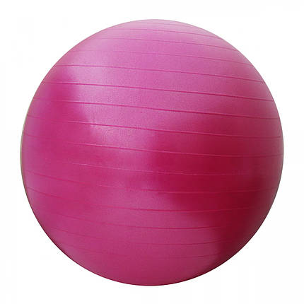 М'яч для фітнесу (фітбол) SportVida 55 см Anti-Burst SV-HK0287 Pink Poland, фото 1