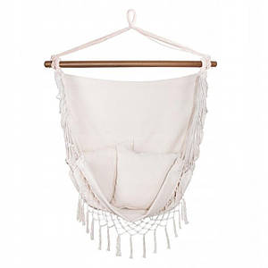 Крісло-гамак сидячий (бразильський) з подушками Springos 130 x 100 см HM013 Poland