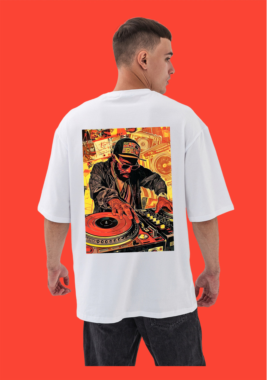 Футболка DJ YOU OVERSIZE White 1136