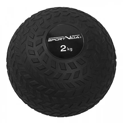Слембол (медичний м'яч) для кросфіту SportVida Slam Ball 2 кг SV-HK0344 Black Poland, фото 1