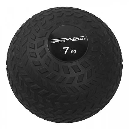 Слембол (медичний м'яч) для кросфіту SportVida Slam Ball 7 кг SV-HK0349 Black Poland, фото 1