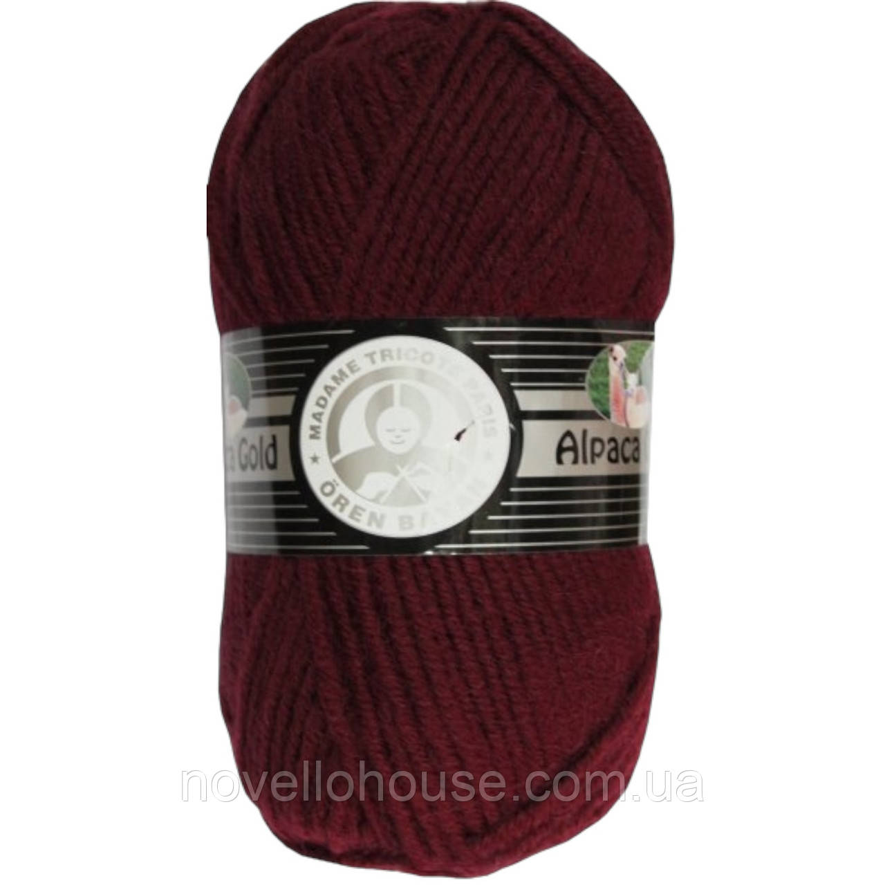 Madame Tricote Paris ALPACA GOLD (Альпака Голд) № 035 бордо (Вовняна пряжа, нитки для в'язання)