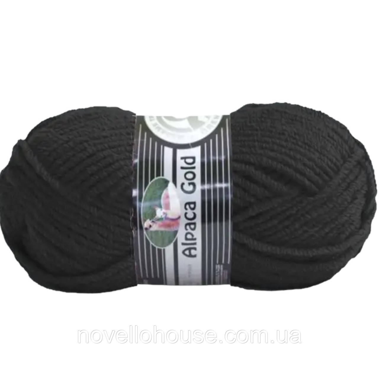 Madame Tricote Paris ALPACA GOLD (Альпака Голд) № 999 чорний (Вовняна пряжа, нитки для в'язання)