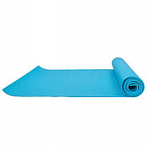 Килимок (мат) для йоги та фітнесу Springos PVC 4 мм YG0035 Sky Blue Poland, фото 5