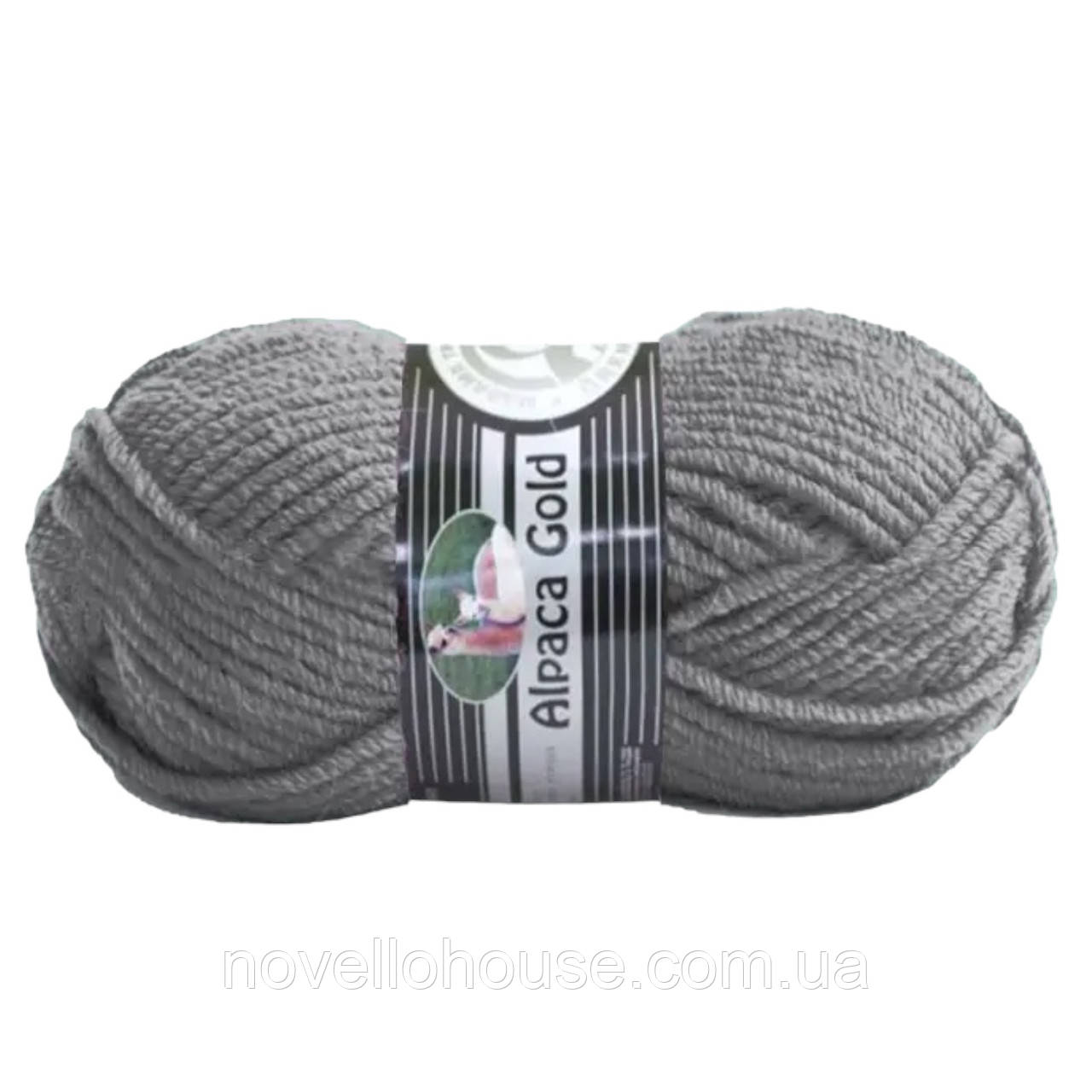 Madame Tricote Paris ALPACA GOLD (Альпака Голд) № 008 сірий (Вовняна пряжа, нитки для в'язання)