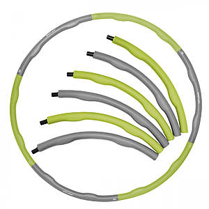 Обруч масажний Hula Hoop SportVida 100 см 1.2 кг SV-HK0339 Grey/Green Poland