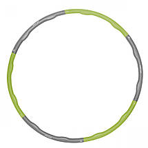 Обруч масажний Hula Hoop SportVida 100 см 1.2 кг SV-HK0339 Grey/Green Poland, фото 3