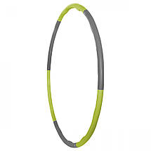 Обруч масажний Hula Hoop SportVida 100 см 1.2 кг SV-HK0339 Grey/Green Poland, фото 4