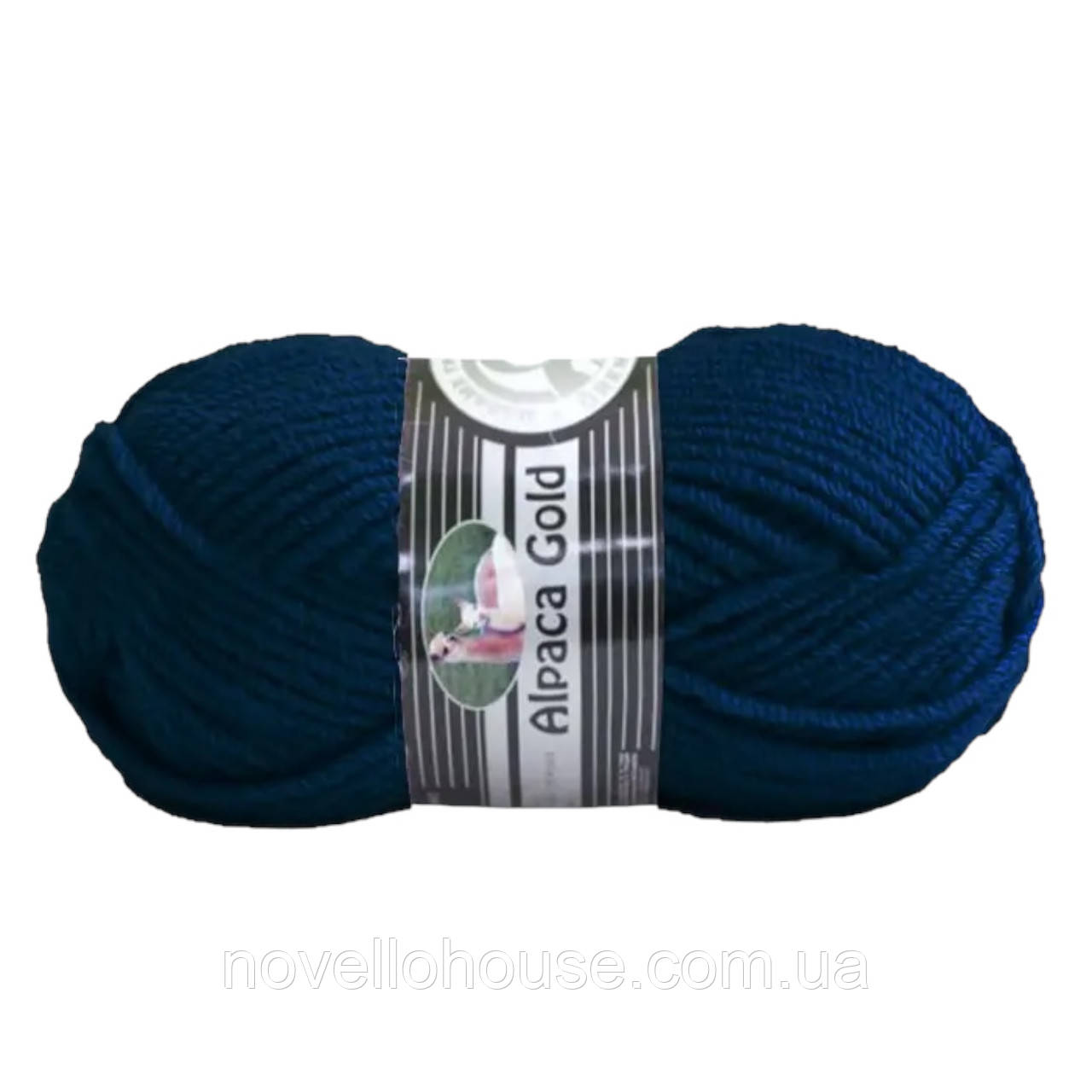 Madame Tricote Paris ALPACA GOLD (Альпака Голд) № 019 чорнильно-синій (Вовняна пряжа, нитки для в'язання)