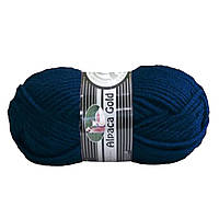 Madame Tricote Paris ALPACA GOLD (Альпака Голд) № 019 чорнильно-синій (Вовняна пряжа, нитки для в'язання)