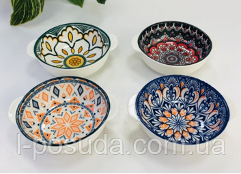 Керамічна тарілка глибока з двома ручками 16 см /без ручки "Тригір'я",13,5*5 см 350 мл, фото 1