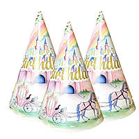 Ковпаки святкові маленькі "Happy Birthday замок", 20 шт./пач.