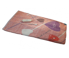 Електропростирадло Electric Blanket 150х180 см, серце на рожевому тлі
