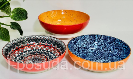 Керамічній салатник "Тригір'я" 25,5*7,5 см, 1800 мл, фото 1