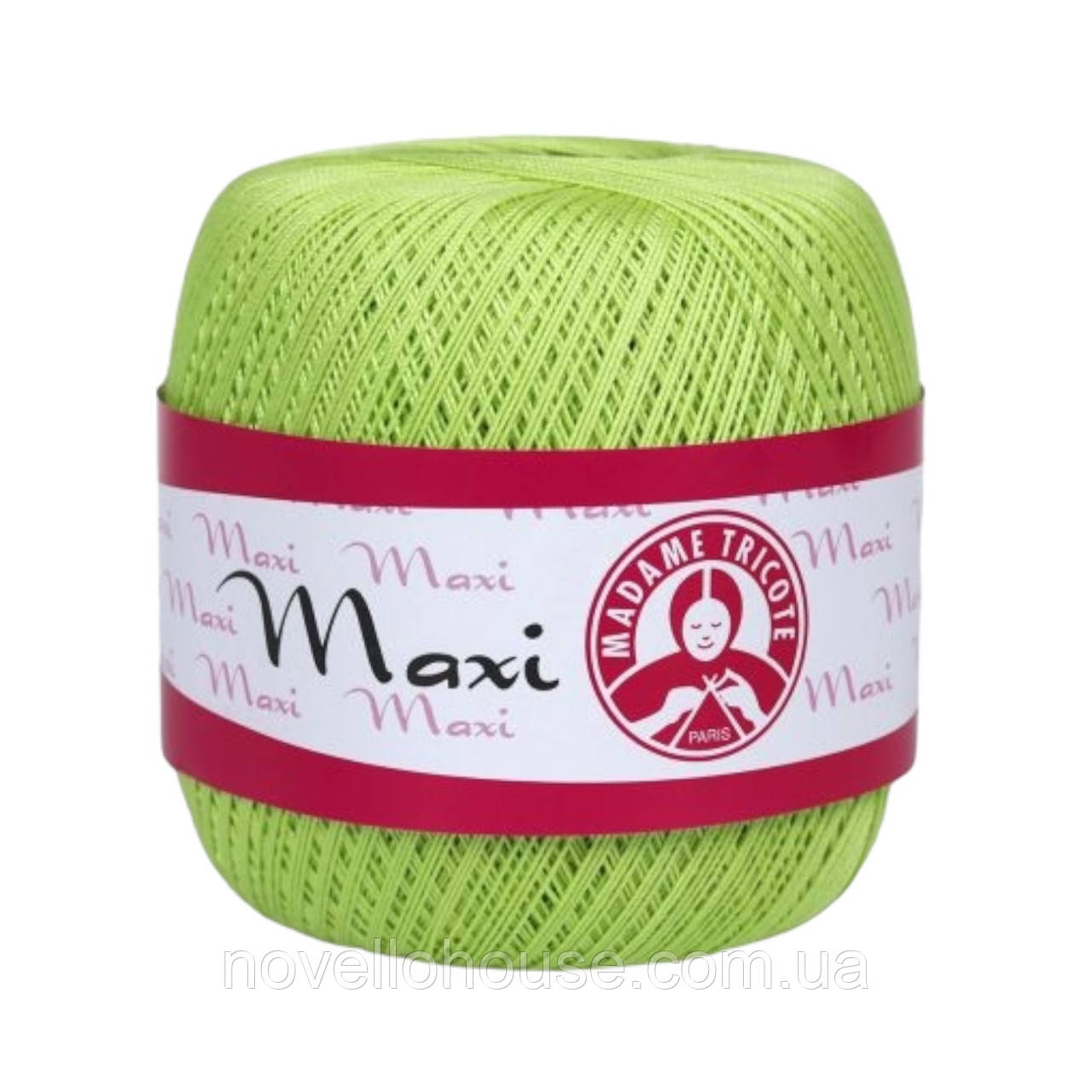 Madame Tricote Paris MAXI (Максi) № 5352 салатовий (Бавовняна пряжа, нитки для в'язання)