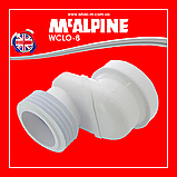 Коліно для під'єднання до WC зі зміщеним центром 80 мм з ущільнювачем WCLO-8 McAlpine, фото 4