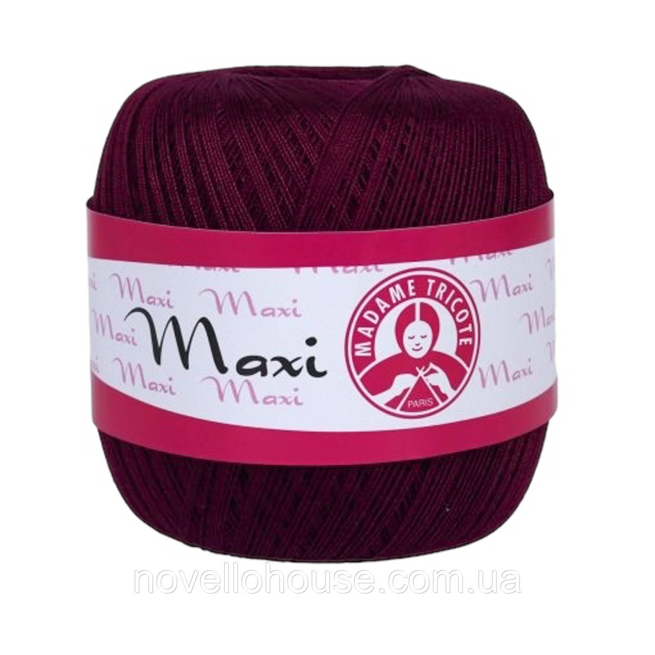 Madame Tricote Paris MAXI (Максi) № 5537 бордо (Бавовняна пряжа, нитки для в'язання)