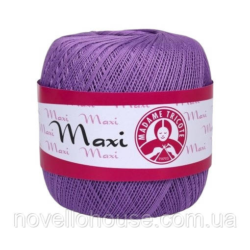 Madame Tricote Paris MAXI (Максi) № 6309 бузковий (Бавовняна пряжа, нитки для в'язання)