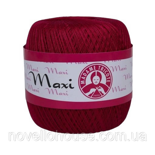 Madame Tricote Paris MAXI (Максi) № 6358 малиновий (Бавовняна пряжа, нитки для в'язання)