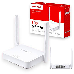 Бездротовий Wifi роутер Mercusys MW301R Потужний 300Mbps Вай фай Маршрутизатор для дому Wi-Fi для квартири
