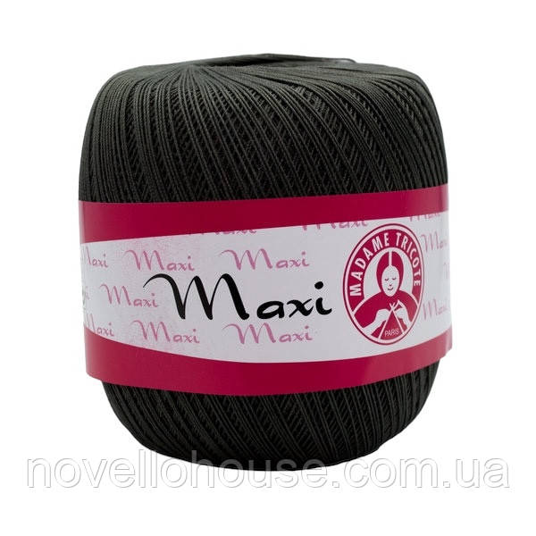 Madame Tricote Paris MAXI (Максi) № 4921 темно-сірий (Бавовняна пряжа, нитки для в'язання)