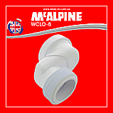 Коліно для під'єднання до WC зі зміщеним центром 80 мм з ущільнювачем WCLO-8 McAlpine, фото 5