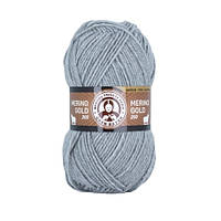 Madame Tricote Paris MERINO GOLD 200 (Меріно Голд 200) № 007 світло-сірий (Пряжа напіввовна, нитки для в'язання)