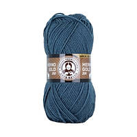 Madame Tricote Paris MERINO GOLD 200 (Меріно Голд 200) № 018 джинс (Пряжа напіввовна, нитки для в'язання)