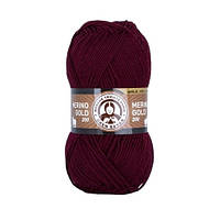 Madame Tricote Paris MERINO GOLD 200 (Меріно Голд 200) № 035 бордо (Пряжа напіввовна, нитки для в'язання)