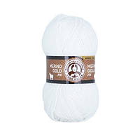 Madame Tricote Paris MERINO GOLD 200 (Меріно Голд 200) № 100 білий (Пряжа напіввовна, нитки для в'язання)