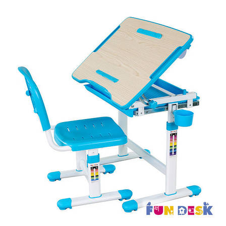 Комплект парта і стілець-трансформери FunDesk Bambino Blue, фото 1