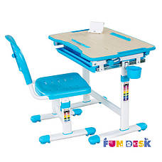 Комплект парта і стілець-трансформери FunDesk Bambino Blue, фото 6
