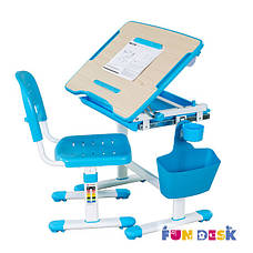 Комплект парта і стілець-трансформери FunDesk Bambino Blue, фото 3