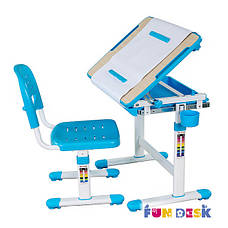 Комплект парта і стілець-трансформери FunDesk Bambino Blue, фото 5