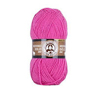 Madame Tricote Paris MERINO GOLD 200 (Меріно Голд 200) № 042 малиновий  (Пряжа напіввовна, нитки для в'язання)