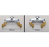 Ексцентрики з великим зміщенням осі змішувача на стіну для ванни 35 мм латунні нікельовані, фото 6