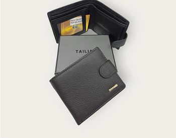 Гаманець чоловічий на кнопці в різних кольорах зі штучної шкіри Glam