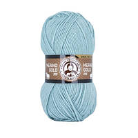 Madame Tricote Paris MERINO GOLD 200 (Меріно Голд 200) № 135 лазурний (Пряжа напіввовна, нитки для в'язання)