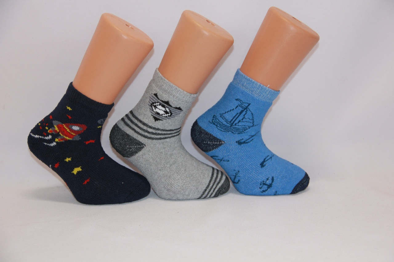 Дитячі шкарпетки махрові для малюків п/е НЛ 16-18 к-2 кораблик, фото 1