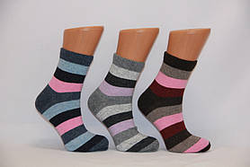 Жіночі шкарпетки з тонкої вовни НЛ 36-40 смугасті