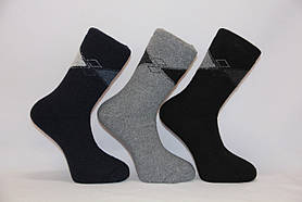 Чоловічі шкарпетки вовняні з махрою SL м-3 ромб