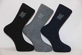 Чоловічі шкарпетки вовняні з махрою SL М-1 однотонні