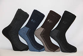 Чоловічі шкарпетки вовняні високі з махрою Кардешлер комбіновані KC