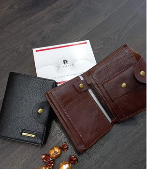 Гаманець чоловічий на кнопці в різних кольорах зі штучної шкіри Glam