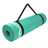Килимок (мат) спортивний SportVida NBR 180 x 60 x 1 см для йоги та фітнесу SV-HK0067 Mint, фото 4