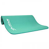 Килимок (мат) спортивний SportVida NBR 180 x 60 x 1 см для йоги та фітнесу SV-HK0067 Mint, фото 3